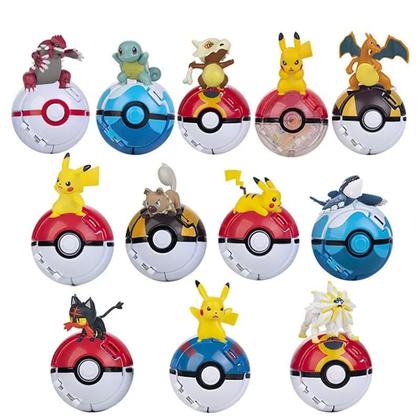 Imagem de Figuras de Ação Pokémon - 18 Estilos Deformados (Pokebola, Pikachu, Charmander, Blastoise, Mewtwo)