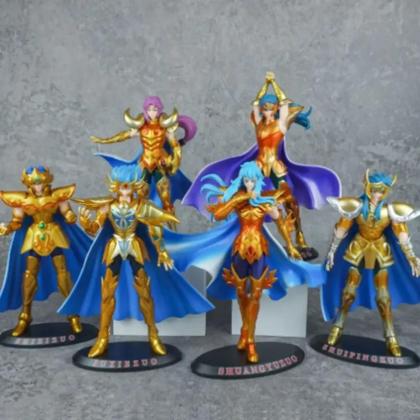 Imagem de Figuras de Ação Saint Seiya - 19cm - Cavaleiros Dourados (Aiolia, Camus, Cancer)