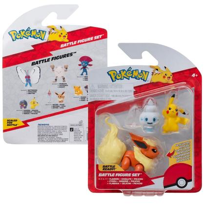 Imagem de Figuras De Batalha Pokémon Flareon, Vanillite e Pikachu - Sunny