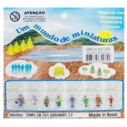 Imagem de Figuras de Pessoas Para Maquetes 1/200 2308 Minitec 08 Peças