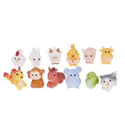 Imagem de Figuras De Resina Dos 12 Signos Do Zodíaco Miniaturas De Animais Realistas Para Cenário De Micro