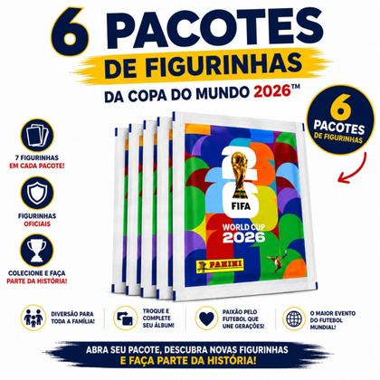 Imagem de Figurinhas Copa 2026 Panini Original Presente Ideal Futebol Mundial Crianças Em Estoque