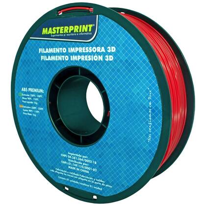 Imagem de Filamento 3d - abs premium vermelho rolo 1kg (1.75mm)