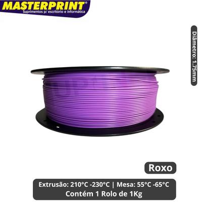Imagem de Filamento 3D - PLA Roxo - Rolo 1KG (1.75mm)