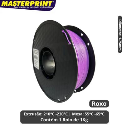 Imagem de Filamento 3D - PLA Roxo - Rolo 1KG (1.75mm)