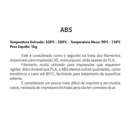 Imagem de Filamento de Impressora 3D ABS Cinza 1.75mm 1KG Resistente ao Calor Rigidez Durabilidade - Filamento 3D Masterprint