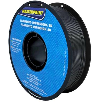 Imagem de Filamento de Impressora 3D ABS Preto 1.75mm 1KG Resistente ao Calor Rigidez Masterprint Filamento 3D