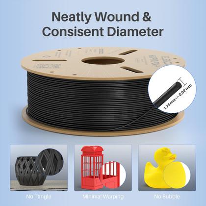 Imagem de Filamento de impressora 3D ELEGOO Rapid PLA Plus 1,75 mm azul e vermelho