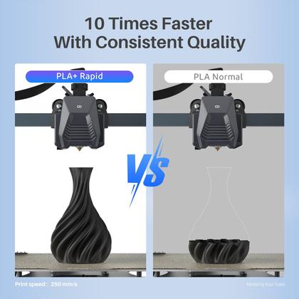 Imagem de Filamento de impressora 3D ELEGOO Rapid PLA Plus 1,75 mm azul e vermelho