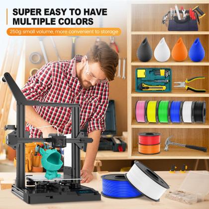 Imagem de Filamento de impressora 3D SUNLU PETG 1,75 mm, pacote com 8 cores, 2 kg