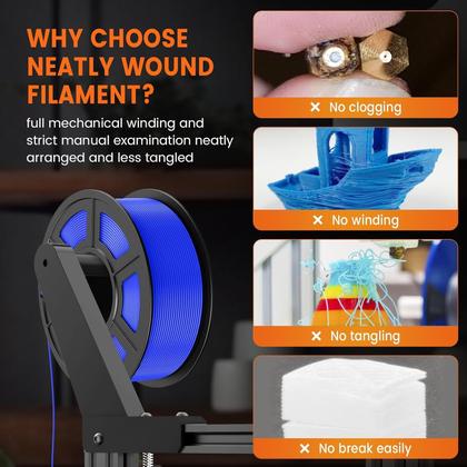 Imagem de Filamento de impressora 3D TECBEARS PETG 1,75 mm transparente 250g x 8