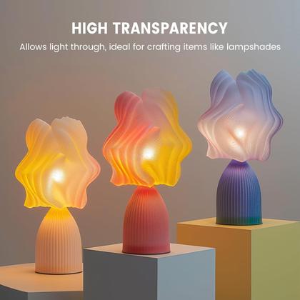 Imagem de Filamento de impressora 3D TECBEARS PETG 1,75 mm transparente 250g x 8