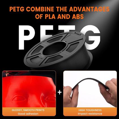 Imagem de Filamento de impressora 3D TECBEARS PETG 1,75 mm transparente 250g x 8