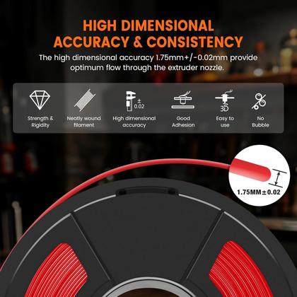 Imagem de Filamento de impressora 3D TECBEARS PETG 1,75 mm transparente 250g x 8