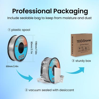 Imagem de Filamento de impressora 3D TeqStone TPU 1,75 mm 1 kg rosa 95A