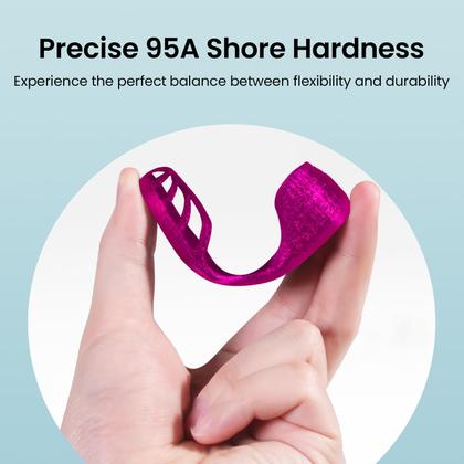 Imagem de Filamento de impressora 3D TeqStone TPU 1,75 mm 1 kg rosa 95A