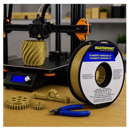 Imagem de Filamento para Impressora 3D 1,75mm 1kg PETG Bronze - Masterprint