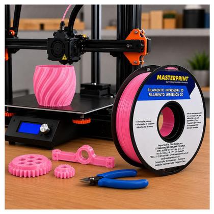 Imagem de Filamento para Impressora 3D 1,75mm 1kg PETG Rosa - Masterprint