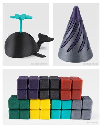 Imagem de Filamento para impressora 3D ELEGOO PLA Sparkle Purplish Grey 1 kg