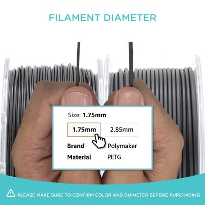 Imagem de Filamento para impressora 3D POLYMAKER PolyLite PETG 1,75 mm 6 kg