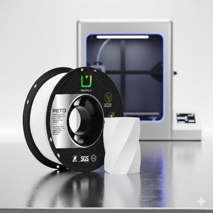 Imagem de Filamento PETG Branco 1kg 1.75mm Multfila para Impressora 3D