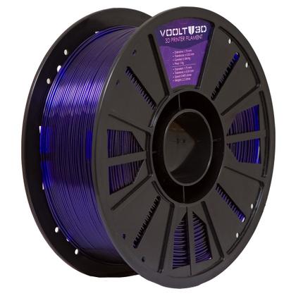 Imagem de Filamento PETG HF Roxo Translúcido High Fluidity Premium 1Kg Fabricação Nacional Voolt 3D