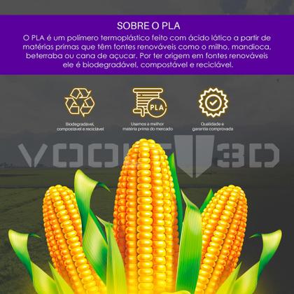 Imagem de Filamento PLA Azul Sky V-Silk Premium 1Kg, 1,75mm, Para Impressora 3D - Voolt3D Oficial