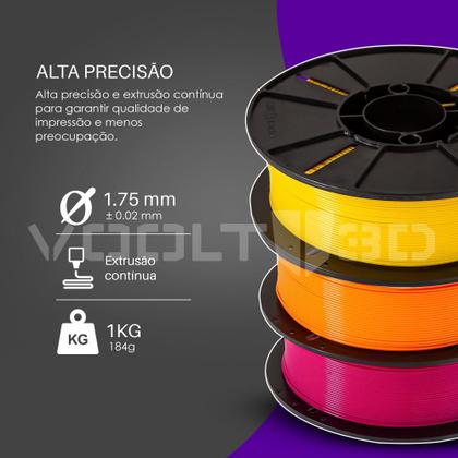 Imagem de Filamento PLA Azul Sky V-Silk Premium 1Kg, 1,75mm, Para Impressora 3D - Voolt3D Oficial