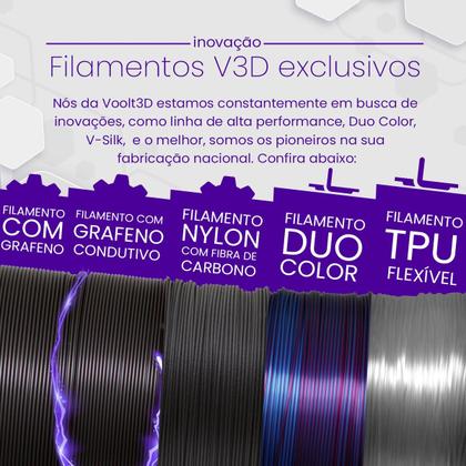 Imagem de Filamento Pla Duo Color Dourado E Preto Silk 1kg Impressão