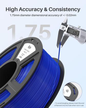 Imagem de Filamento PLA+ ELEGOO 1,75mm - Laranja - 1kg para Impressora 3D