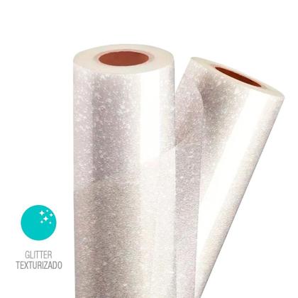 Imagem de Filme BOPP Glitter Texturizado Mimo - 31 cm x 50 m - 110 mic