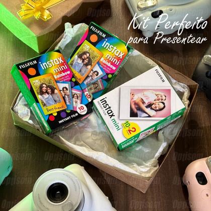 Imagem de Filme Instax Mini 20 Fotos + 20 Fotos Rainbow Com Caixa De Presente