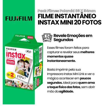 Imagem de Filme Original Instax 20 Fotos para Instax Mini 12 Mini 11 Mini Link 3 Mini link 2
