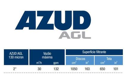 Imagem de Filtro Agl Azud 2 Polegadas Conector Bsp Disco 130 Microns