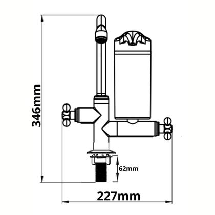 Imagem de Filtro Água Cozinha Parede Cristal sem Torneira Porto Belo Luxo Branco/Cromado Com Bitola 1/2"-3/4"