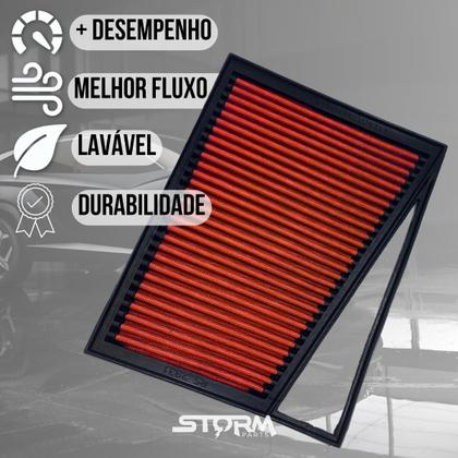 Imagem de Filtro Ar Esportivo Fiat Cronos 1.3 Firely Ano 2018 A 2022 Drive Gsr S-design Sedan Sedã lavável reutilizável inbox
