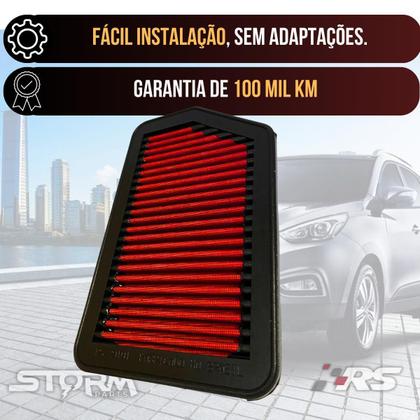 Imagem de Filtro Ar Esportivo RS Filter Hyundai IX35 2.0 16v Flex