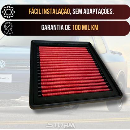 Imagem de Filtro Ar Esportivo Vw Saveiro 1.6 16v Msi Ano 2015 A 2022 Volkswagen Cross Trendline Pepper Highline Robust Startline Surf Manual