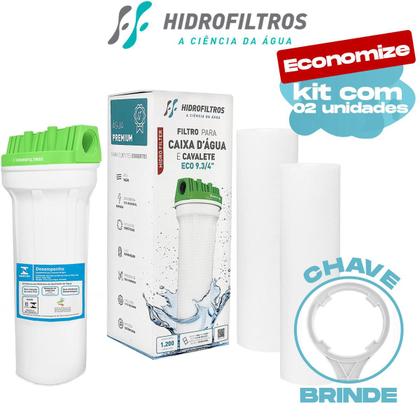 Imagem de Filtro Caixa D'água e Cavalete Hidrofiltros + 2 Refil Extra