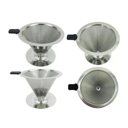 Imagem de Filtro Coador De Café Inox Peneira Aço Reutilizável cozinha elegante