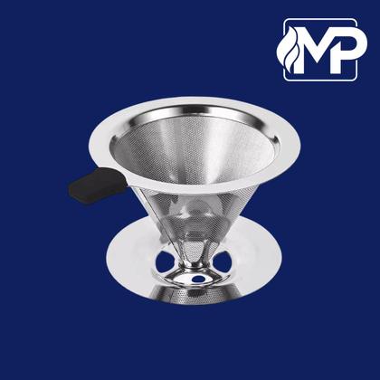 Imagem de Filtro Coador para Café Aço Inox Permanente Grande