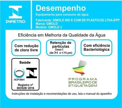 Imagem de Filtro De Água 14 Lts Natália Cristal Com Carvão Ativado Pt - GMOLD