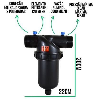 Imagem de Filtro de Água 2 Polegadas Tipo T 120 Mesh