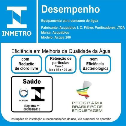 Imagem de Filtro de Água Acqua 200 7' Refil Blindado AB200 Carbon Block Acquabios Tripla Proteção