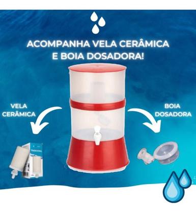 Imagem de Filtro De Água Bebedouro Galão 7,5l Escritório Casa Vermelho