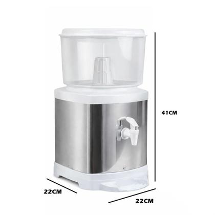 Imagem de Filtro de Água com Vela Cerâmica 6L Base Inox com Torneira