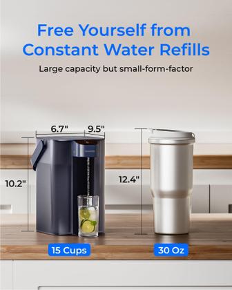Imagem de Filtro de água Pitcher Waterdrop Electric 15-Cup Blue