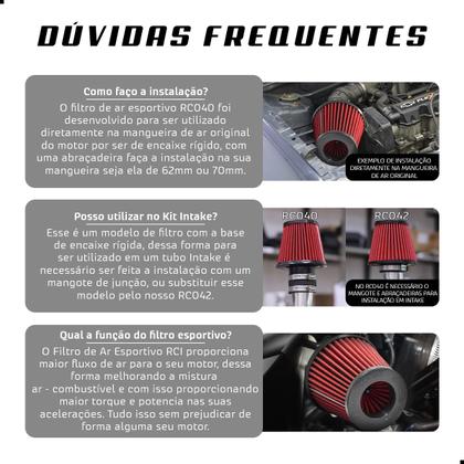 Imagem de Filtro De Ar Esportivo Duplo Fluxo Reutilizável GO Power RCI RC040 Azul