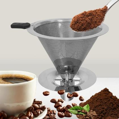 Imagem de Filtro De Café Inox Ecológico 102 Peneira Aço Inox Durável Unitermi