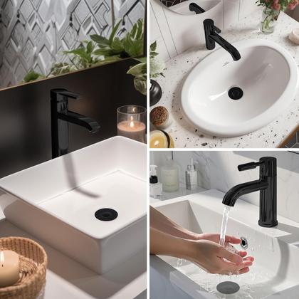 Imagem de Filtro de drenagem para pia de banheiro Hibbent 3 em 1, pacote com 2